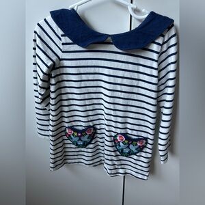 Mini Boden collared tunic with embroidery